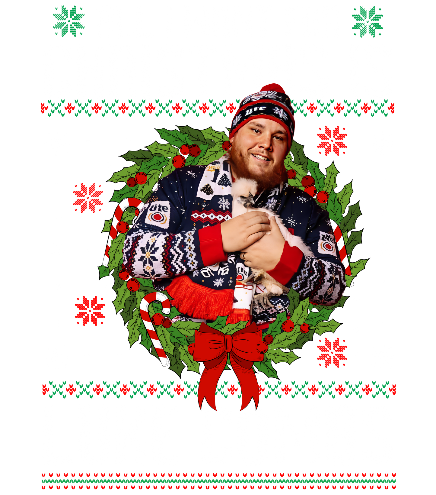 All i want for Christmas is Luke Combs DTF print - Dtf and UV Dtf Prints