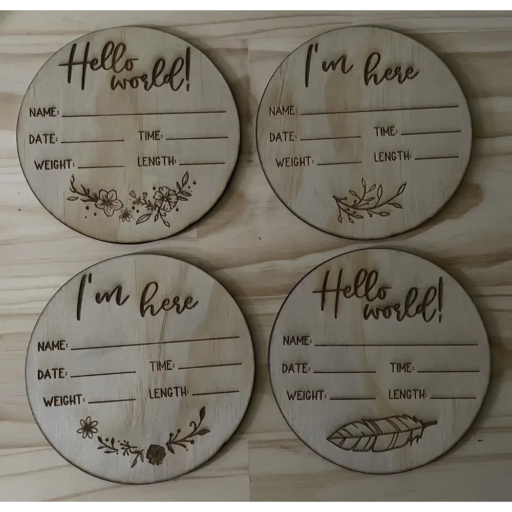 Birth announcement plaques - All Things Baby