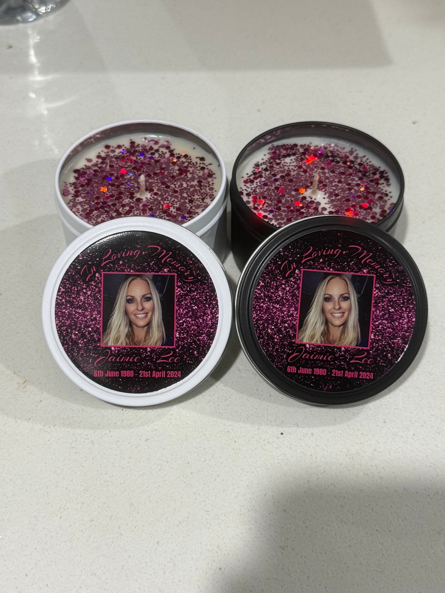 Custom candle tins - Christmas