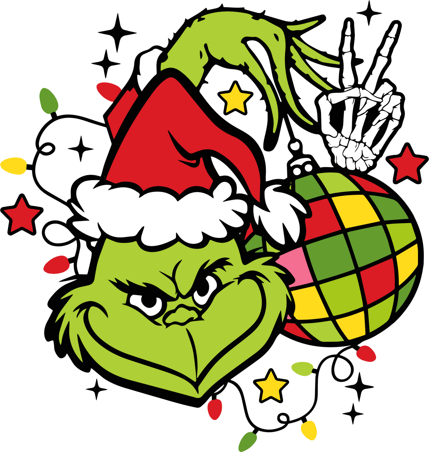Grinch Disco DTF print - Dtf and UV Dtf Prints