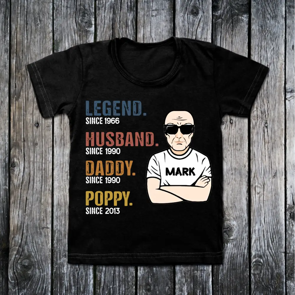 Legend husband daddy grumpa tshirt - Clothing