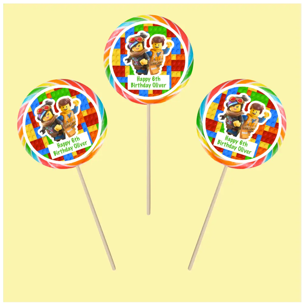 Lollipop Birthday Labels - 3.5cm / with lollipop / 6 - All things Party and Birthday