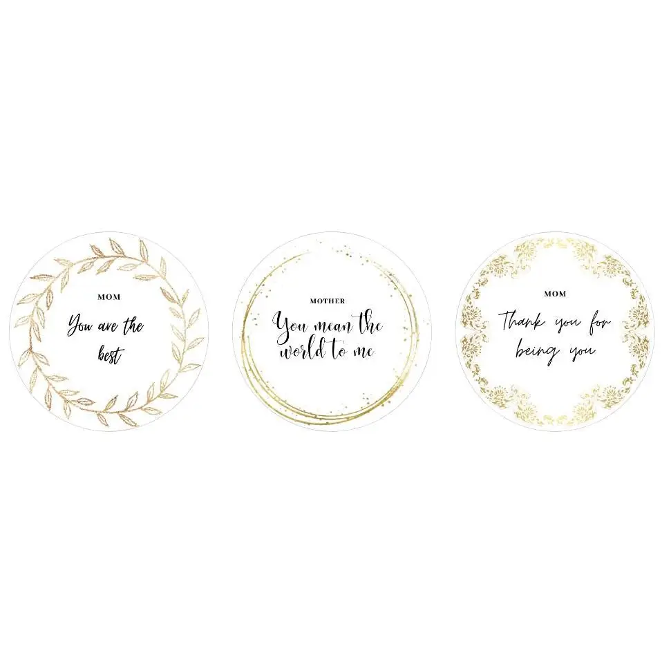 Mothers day - gold leaf design three candle pack - Mother’s day