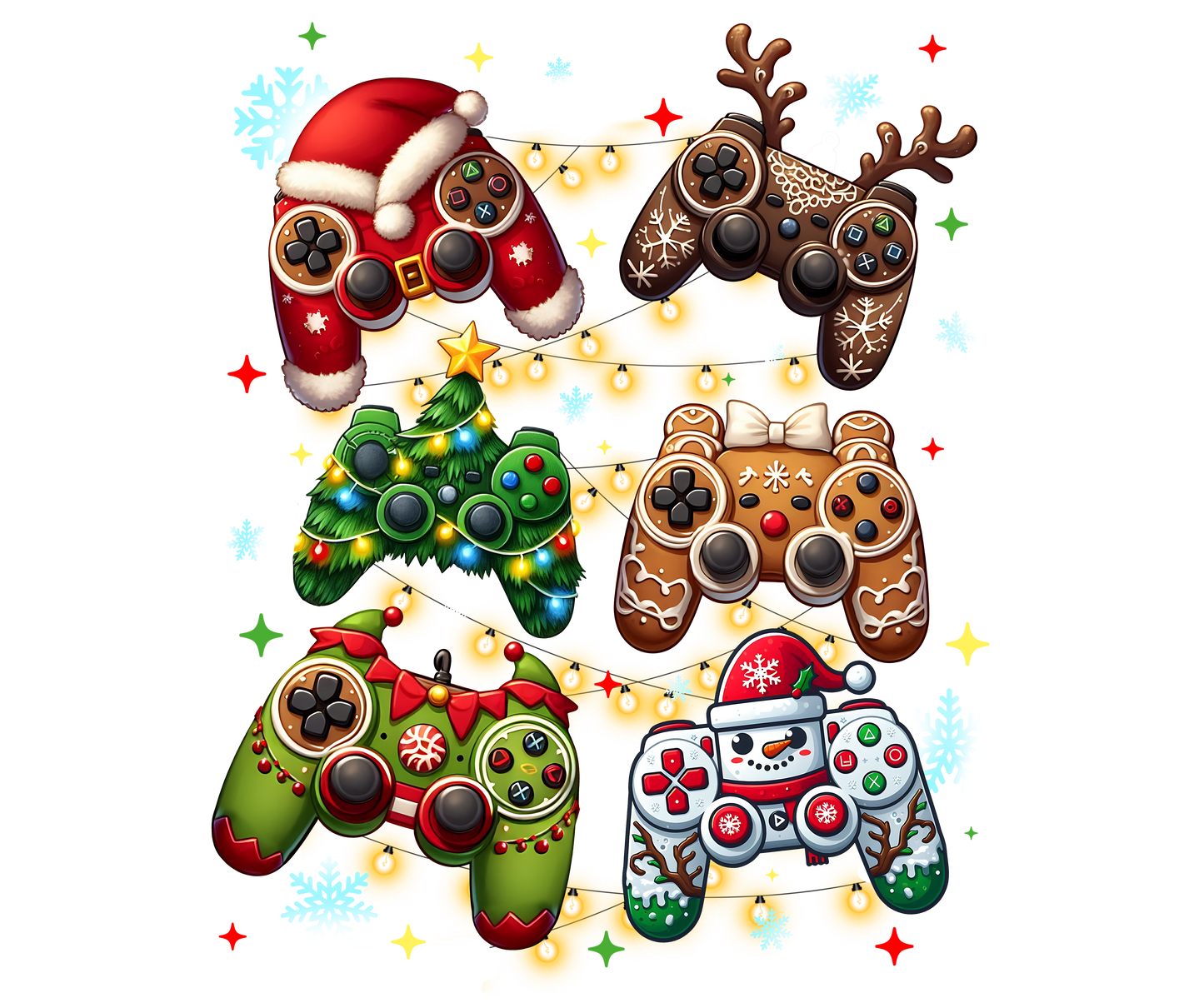 Playstation Christmas DTF print - Dtf and UV Dtf Prints
