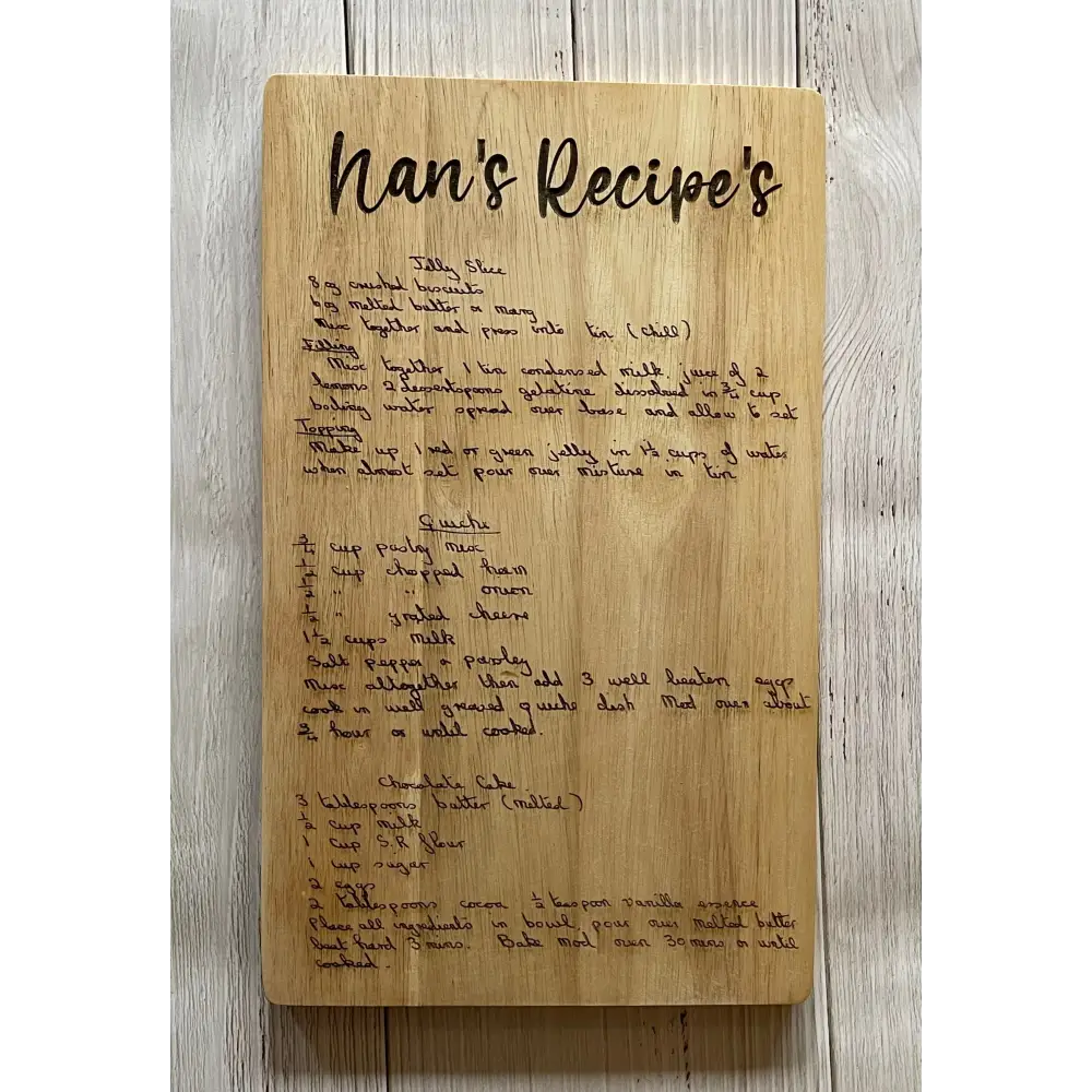Recipe chopping board - 1 recipe - Engraved Chopping Boards
