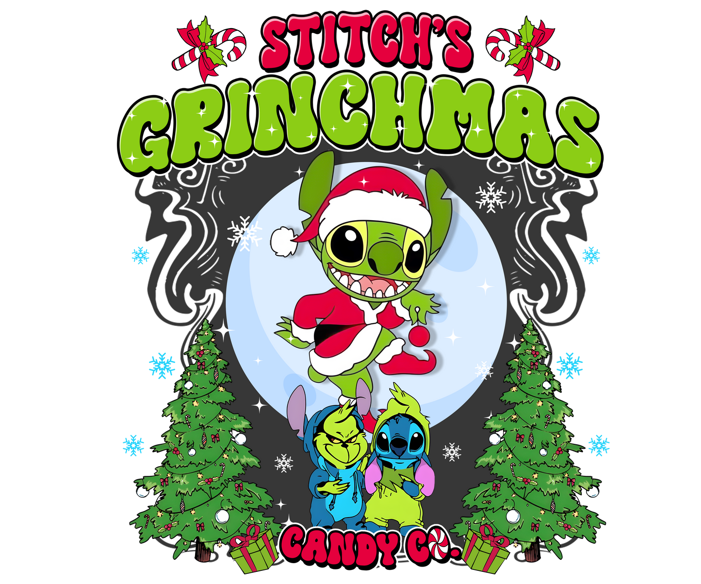 Stitch Grinchmas DTF print - Dtf and UV Dtf Prints