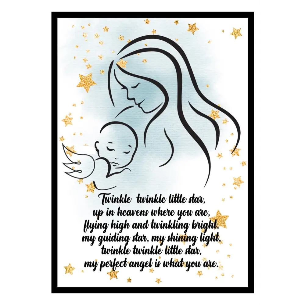 Twinkle twinkle Infant loss memorial print - Digital file - Framed Prints