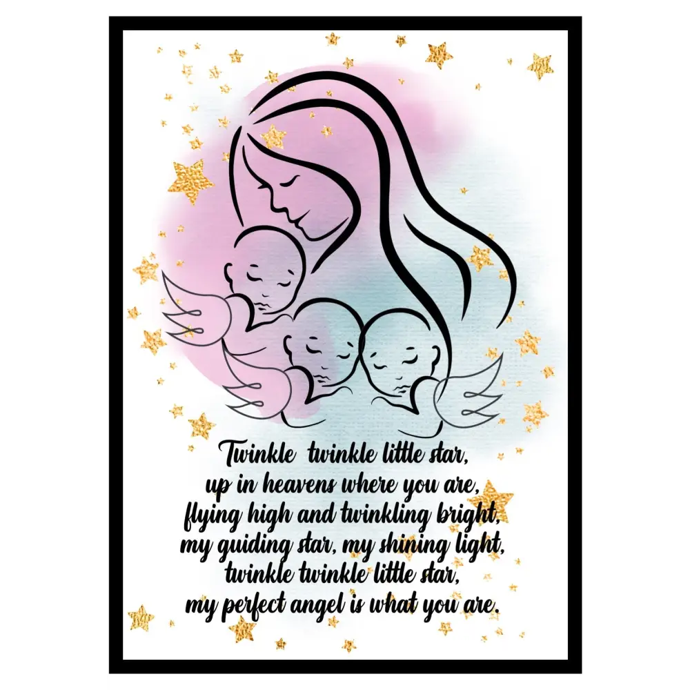 Twinkle twinkle Infant loss memorial print - Framed Prints