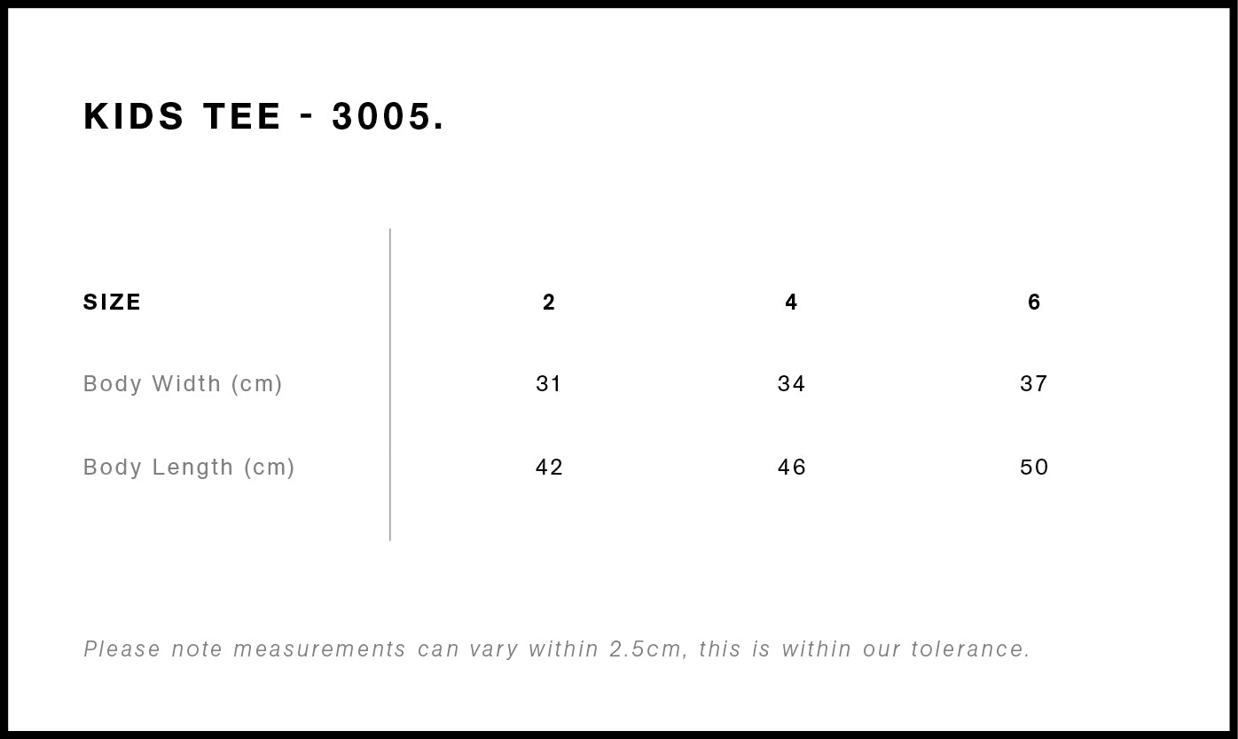 Sizing charts