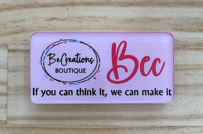 Acrylic printed name tag