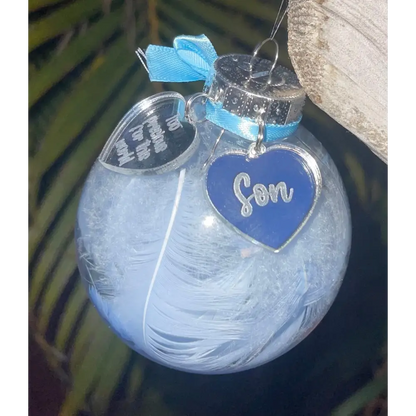 Baby memorial Christmas bauble - Pink / Name - All Things Baby