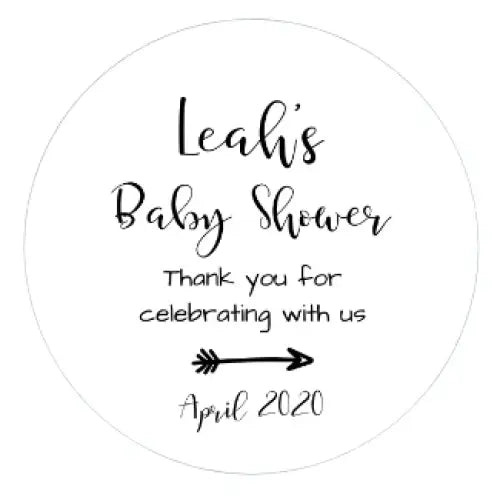 Baby shower thank you tribal black and white design label - 6oz - All Things Baby