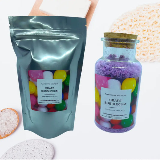 Bath Fizz - 230g jar / pink and purple - All Products