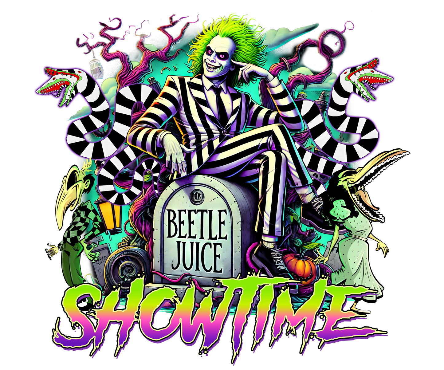 Bettle Juice Showtime DTF print - Dtf and UV Dtf Prints