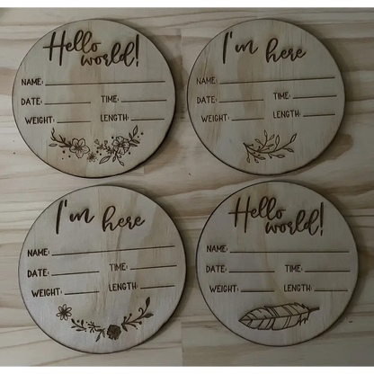 Birth announcement plaques - All Things Baby