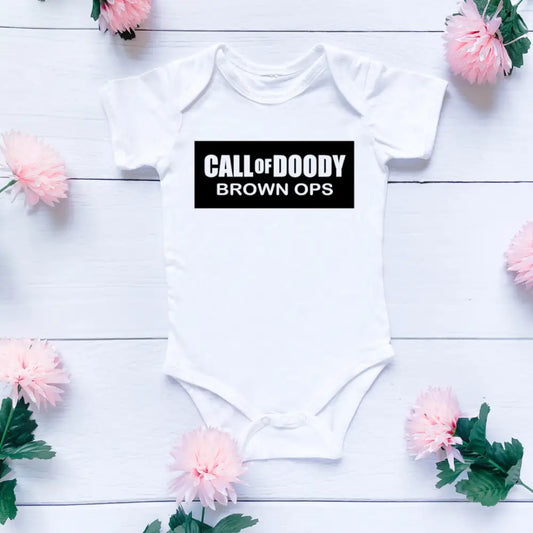 Call of doody brown ops gaming onesie - 00000 - All Things Baby