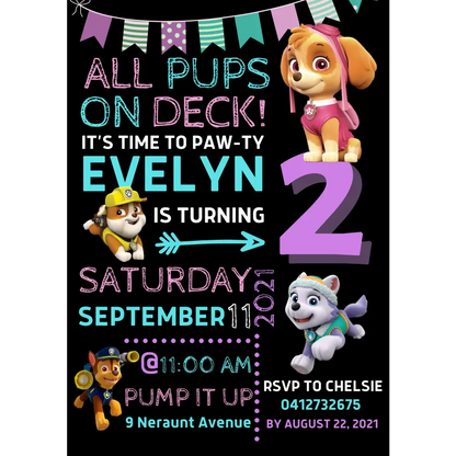 Custom Party invites - All things Party and Birthday