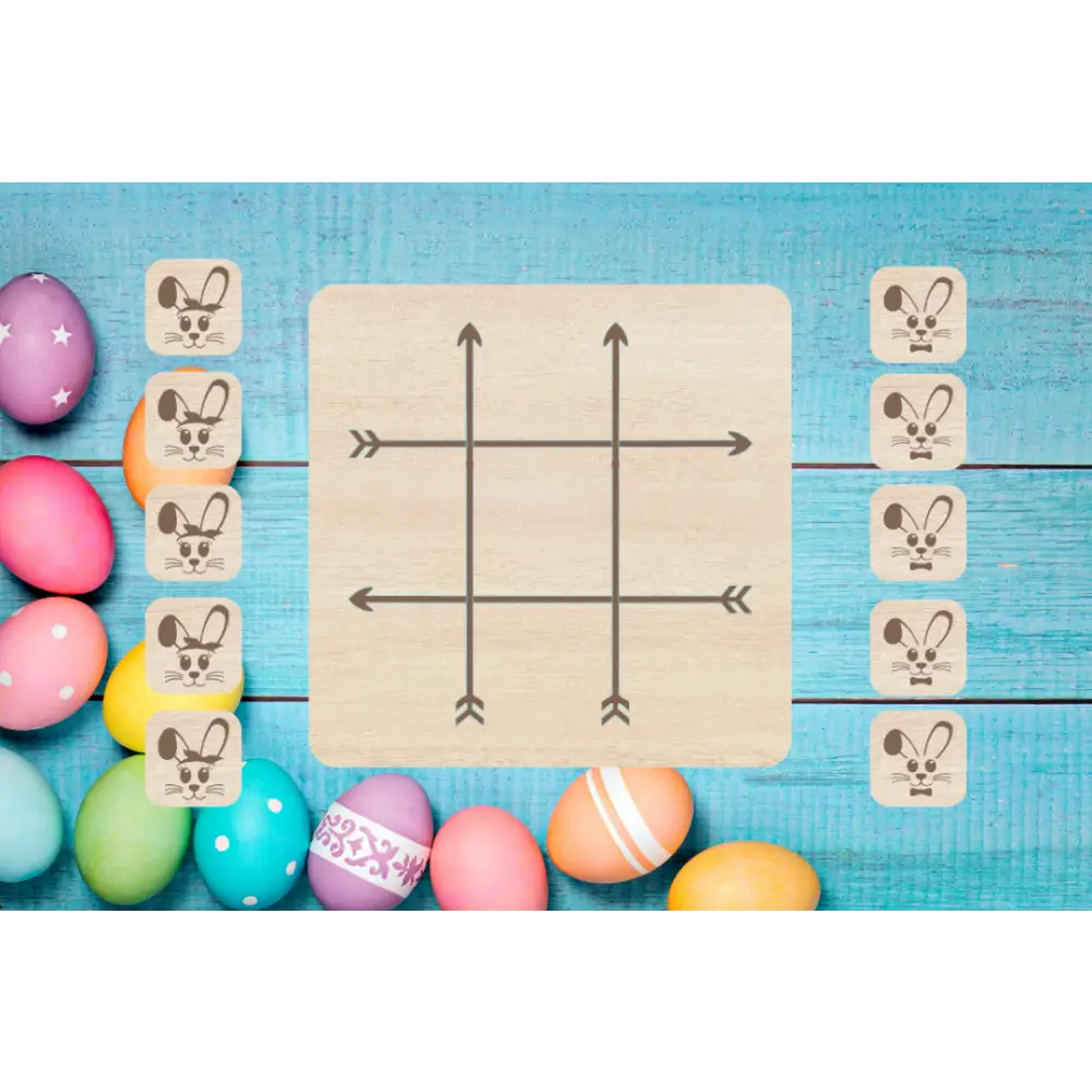 Easter Noughts and crosses - engraved message on back - Easter