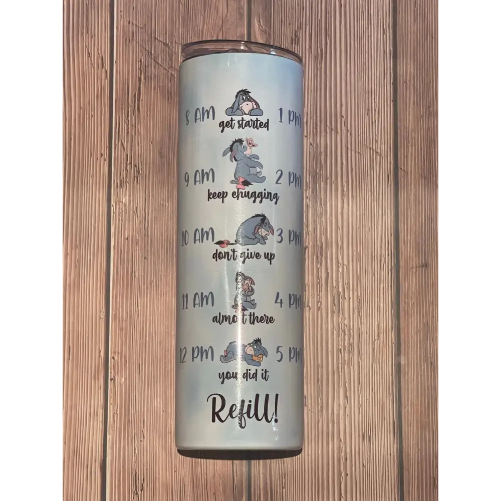 Eeyore inspired coffee tumbler - Drinkware