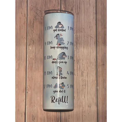 Eeyore inspired coffee tumbler - Drinkware