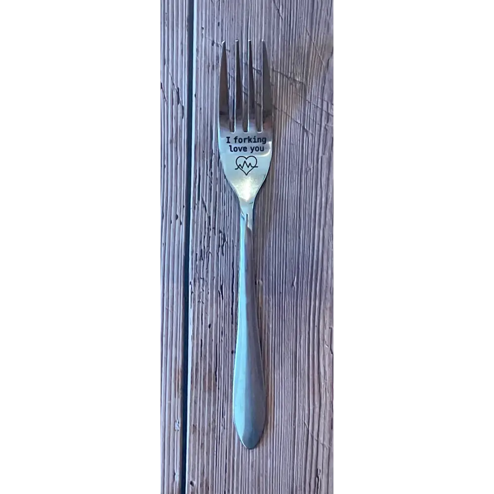 Engraved cutlery - Fork / with box - Valentines Day