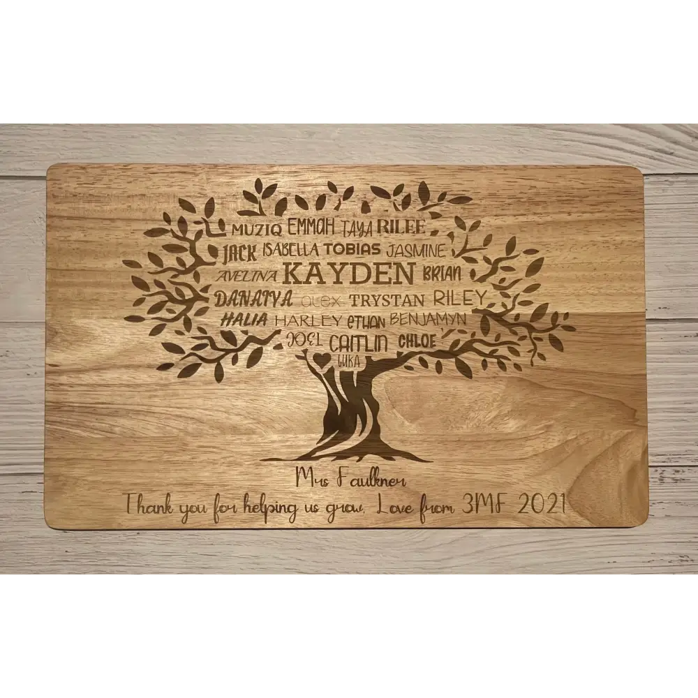 Engraved teachers chopping board - Teacher’s Gifts