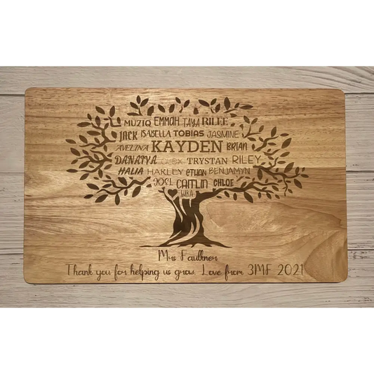 Engraved teachers chopping board - Teacher’s Gifts