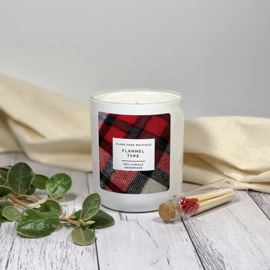 Flannel Type Scented Candle jar - Large - Candles