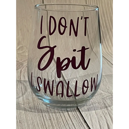 Funny Adult stemless wine glasses - 18 + Adult Gifts