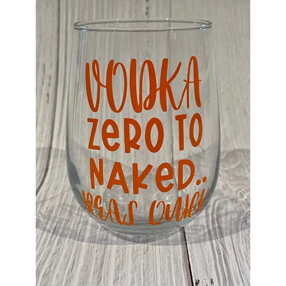 Funny Adult stemless wine glasses - 18 + Adult Gifts