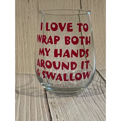 Funny Adult stemless wine glasses - 18 + Adult Gifts