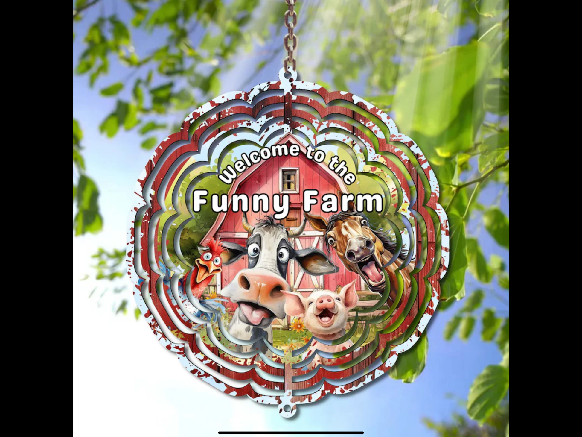 Funny Farm wind spinner