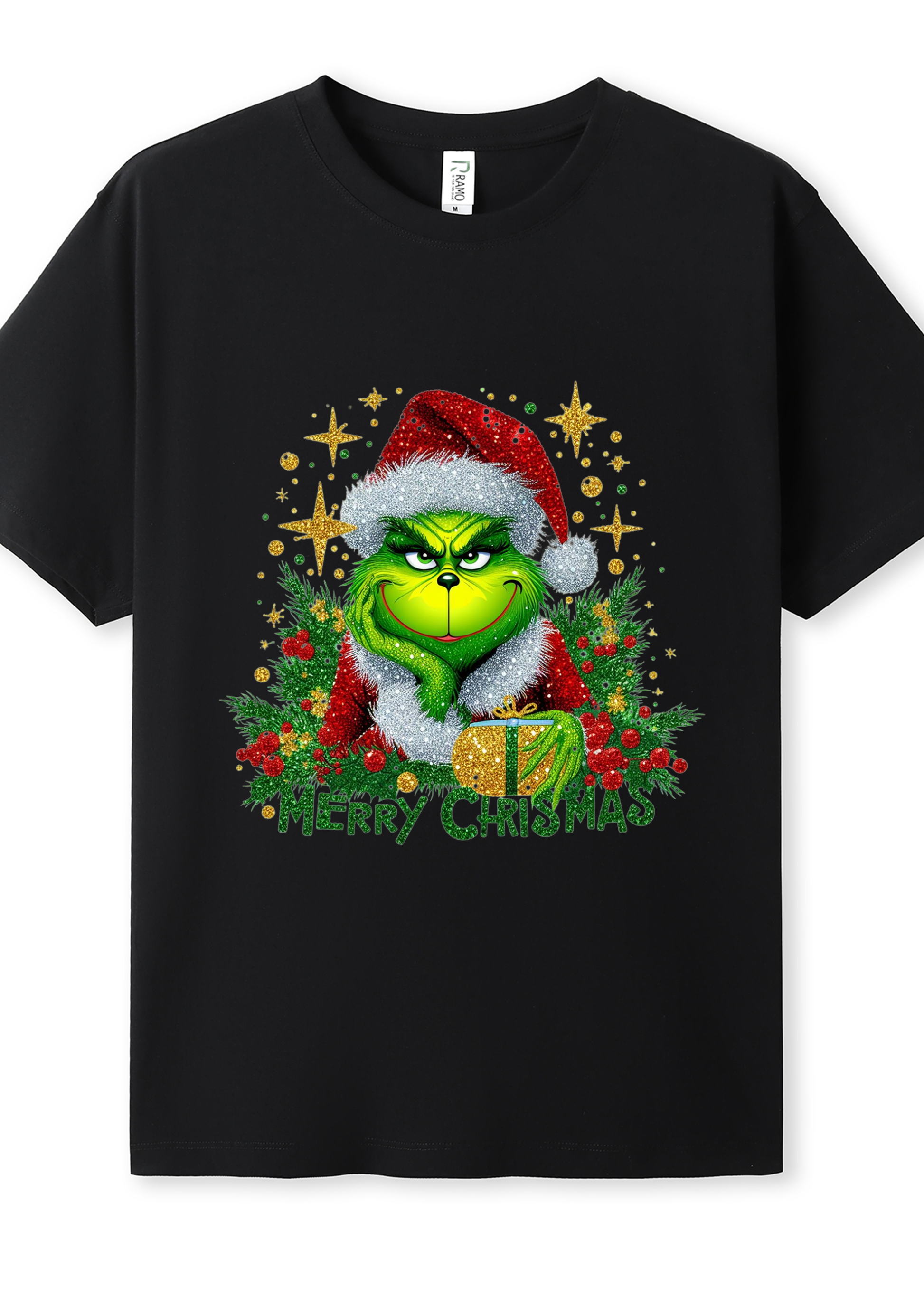 Glitter Grinch DTF print - Dtf and UV Dtf Prints