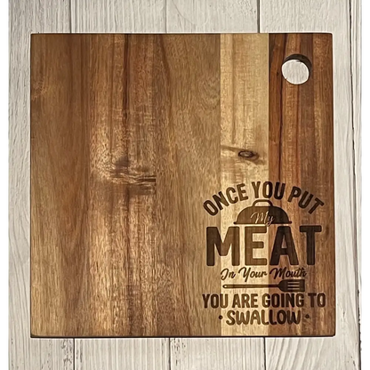 ’I like my racks big my butt rubbed and my pork pulled funny bbq chopping board - Valentines Day