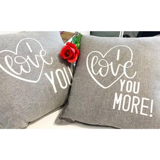 I love you i love you more cushion set - blush - Cushions