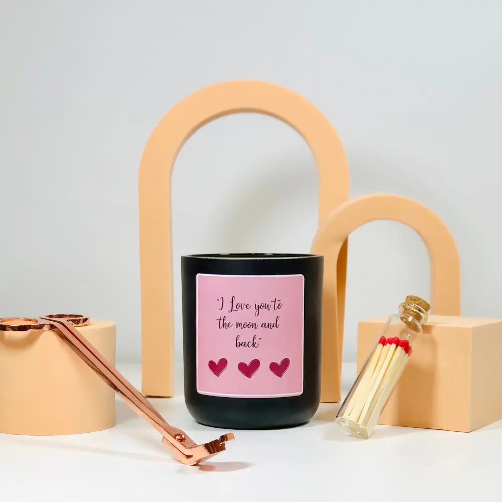 I love you to the moon and back- scented candle - Valentines Day