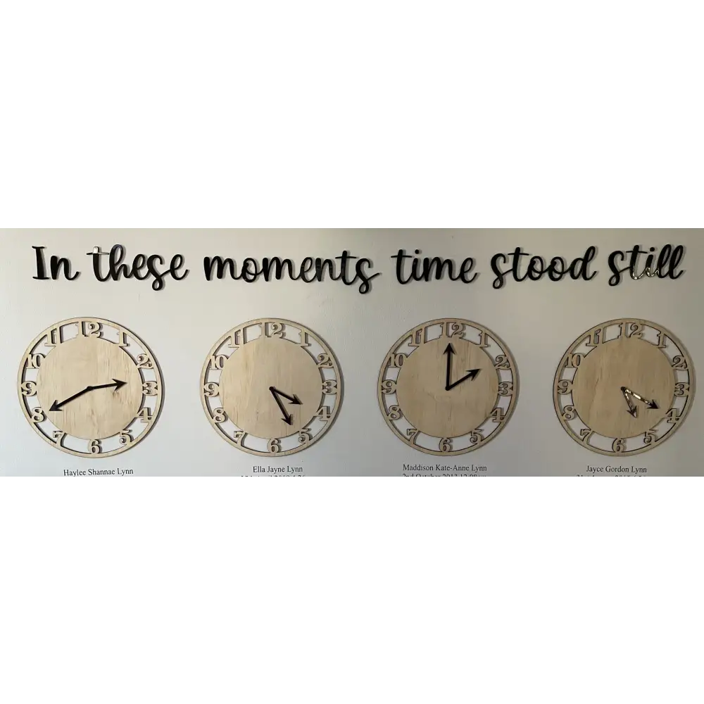 In these moments time stood still wall display - 2 clocks - All Things Baby