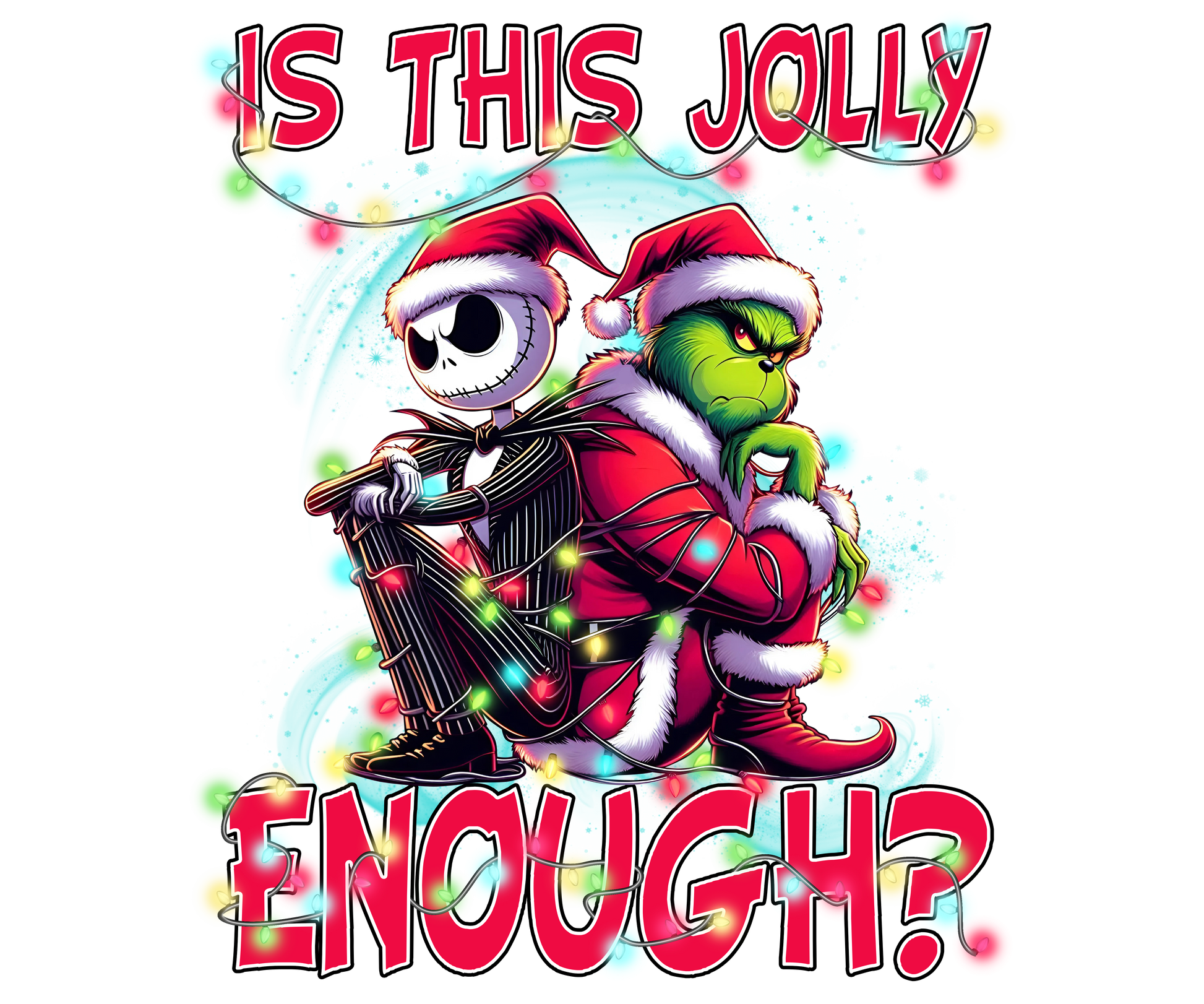 is this Jolly enough Grinch DTF print - Dtf and UV Dtf Prints