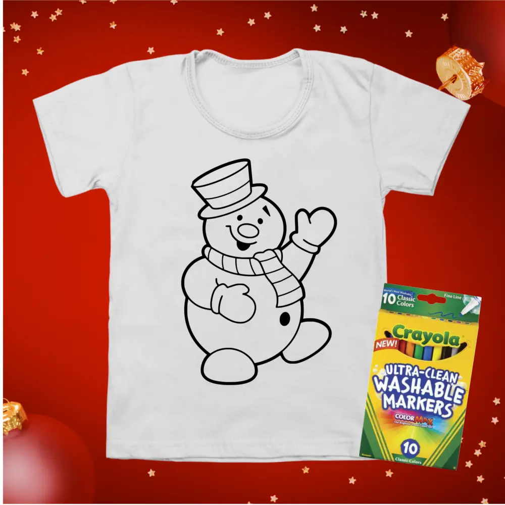 Kids Christmas colouring in t-shirts - Christmas