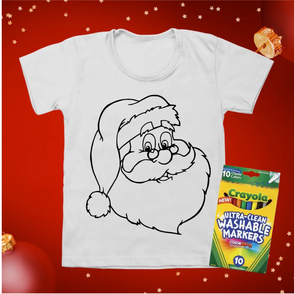 Kids Christmas colouring in t-shirts - Christmas