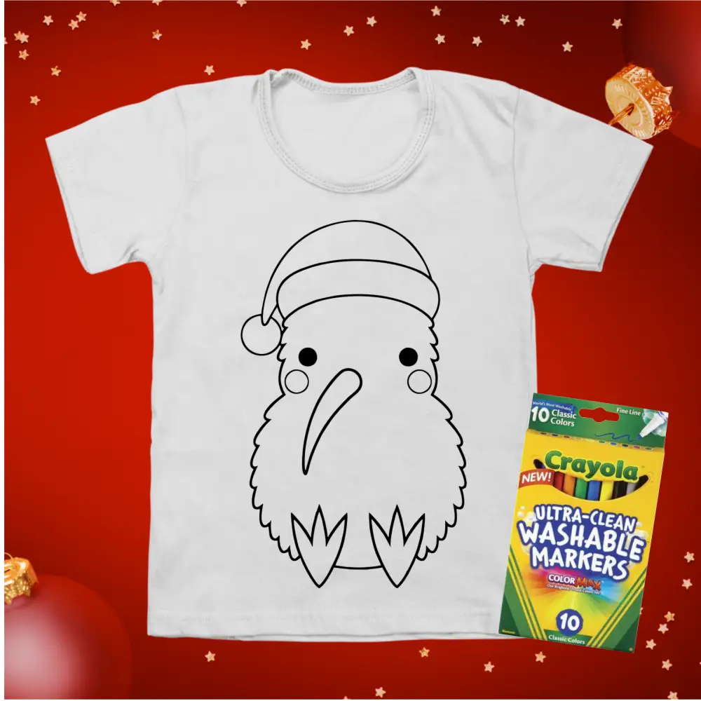 Kids Christmas colouring in t-shirts - Christmas