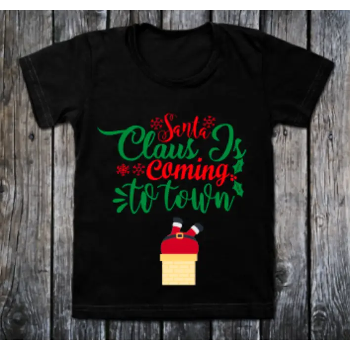 Kids Santa is coming Christmas t-shirts - 00 - Christmas