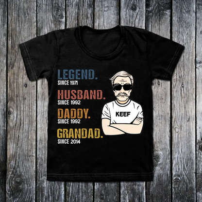 Legend husband daddy grumpa tshirt - Clothing