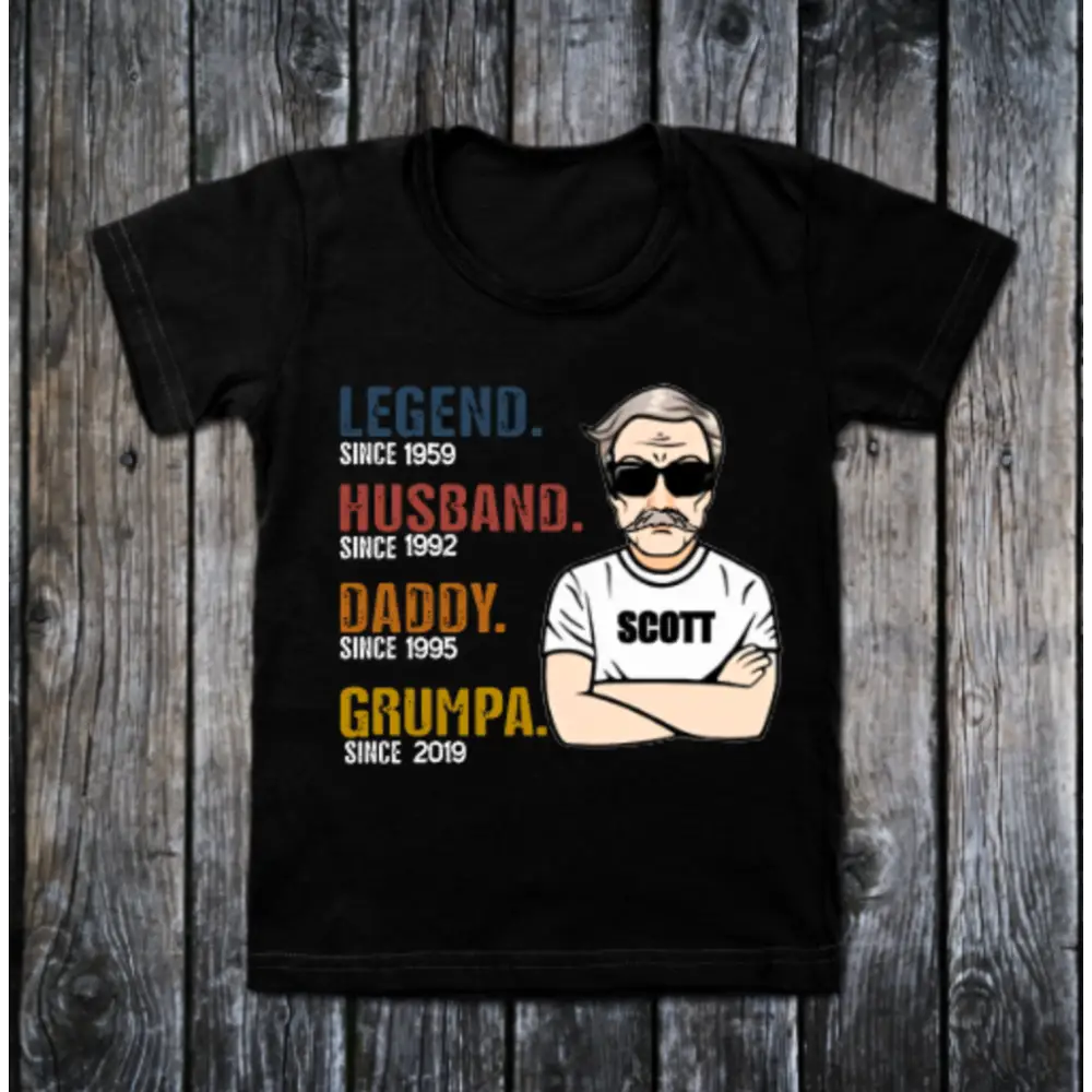 Legend husband daddy grumpa tshirt - Small - Clothing