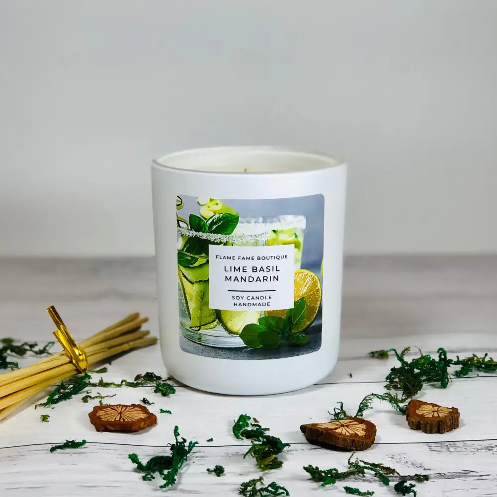 Lime Basil Mandarin Scented Candle jar - Large - Candles