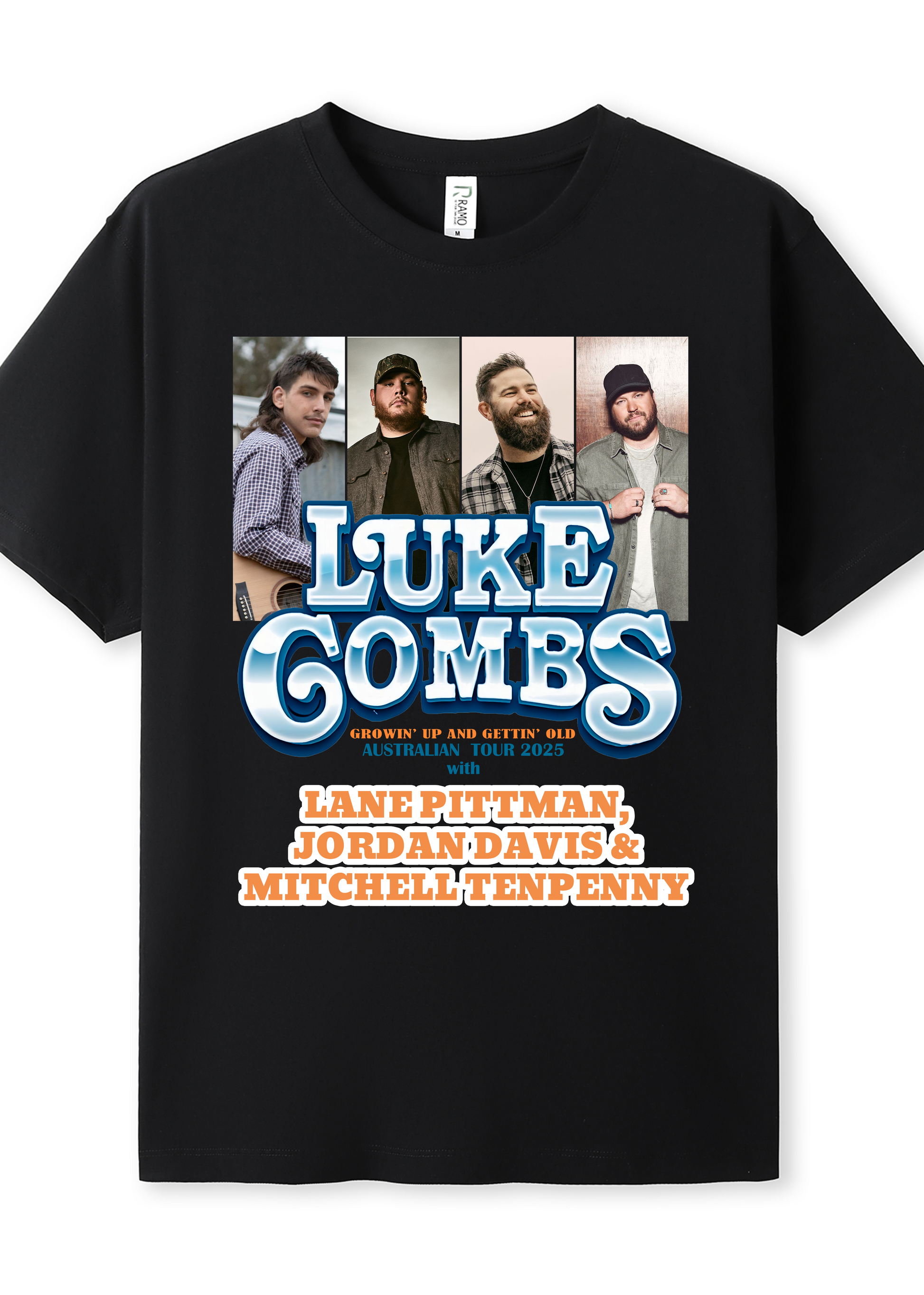 Luke Combs and gang aussie concert DTF print - Dtf and UV Dtf Prints