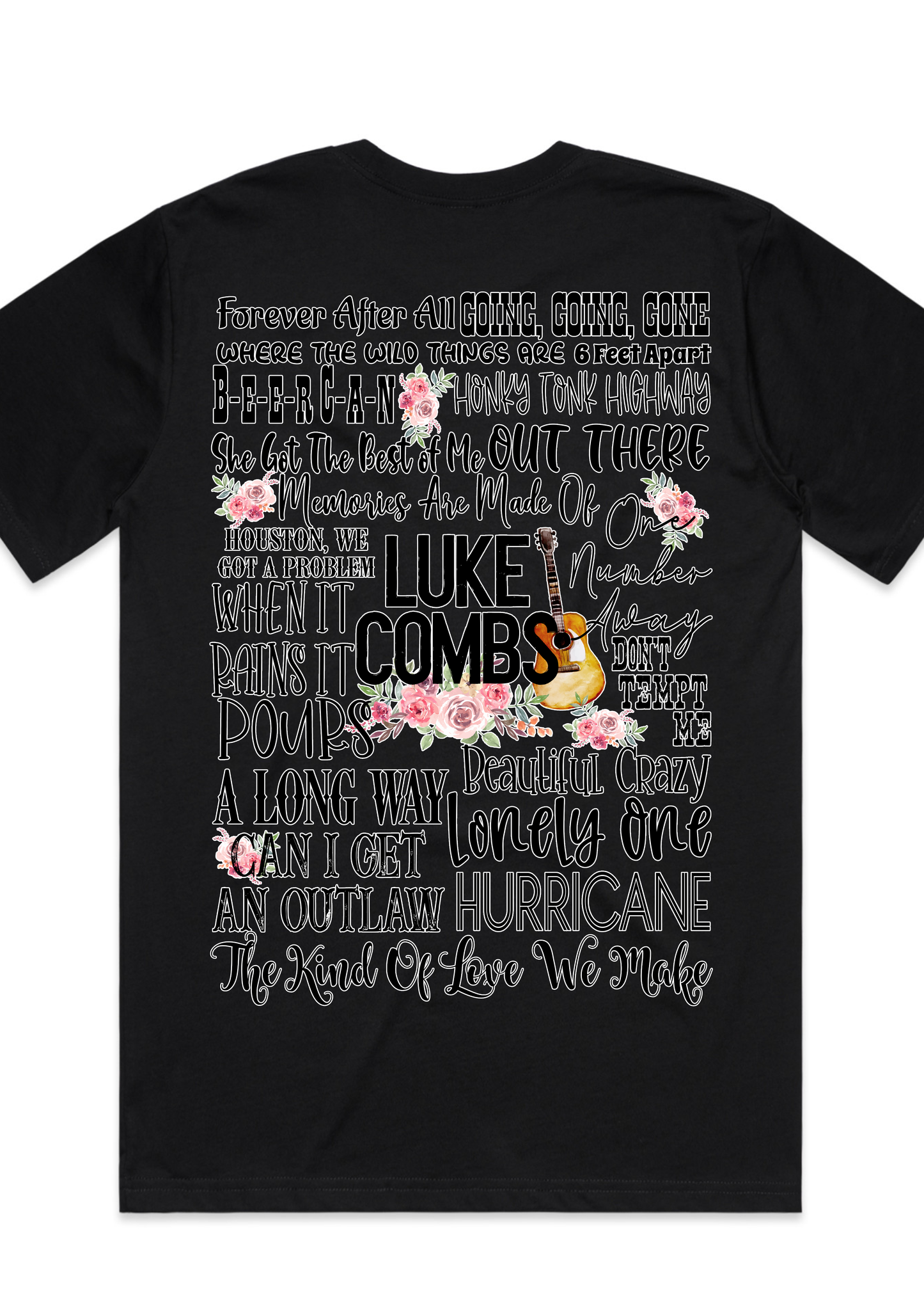 Luke Combs bulls head with songs tshirt - Clothing