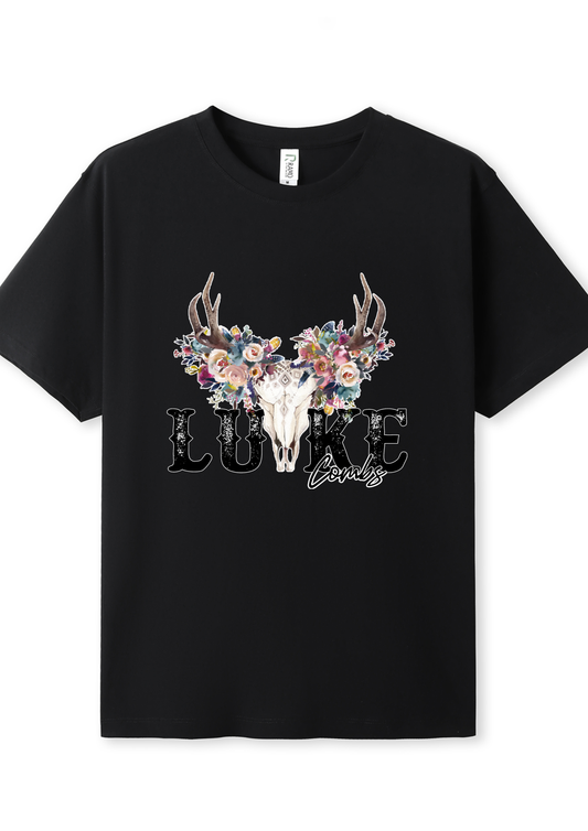 Luke Combs bulls head with songs tshirt - Clothing