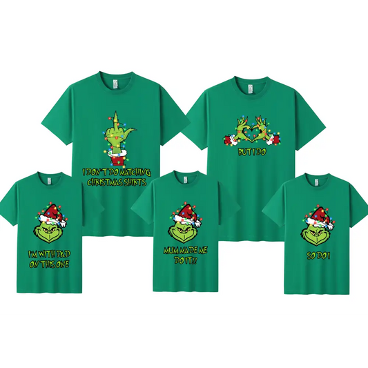 Matching Grinch Family Christmas T-shirt