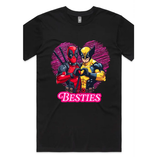 Matching Wolverine and Deadpool tshirts